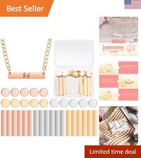 30 Pcs Metal Stamping Blank Tag Pendants for Jewelry Engraving Includes 15 Re...