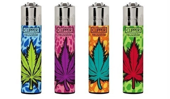 Clipper  4 xColorful leaf Refillable Lighters  collectable set of 4+ bonus - Picture 1 of 3