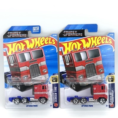 Hot Wheels Optimus Prime Transformers Hasbro HW Screen Time Lot Of