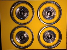 1966 Olds Toronado Trim Rings And Center Caps - Original Complete Set