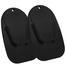Motorcycle Support Pad Moto Motorcycle Foot Kickstand Support Plate 2 PCS Black