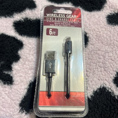 Wireless Gear Sync & Charge Cable 6FT BLACK DG-MP9935