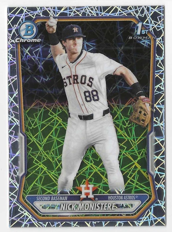 2025 BOWMAN CHROME NICK MONISTERE 1ST BOWMAN LAZER REFRACTOR #BCP-103