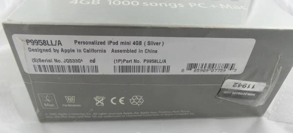 Genuine Apple iPod Mini 4 GB 2nd Generation - Silver (P9958LL/A) - Image 3 of 3