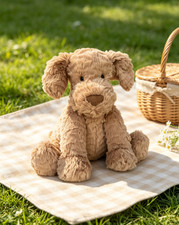 NEW Jellycat Fuddlewuddle Puppy Medium 23cm - Beige Soft Toy Dog with Tags