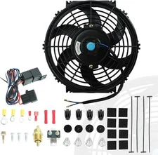 10" Universal Slim Fan Push Pull Electric Radiator 12V 80W High 10 Inch 
