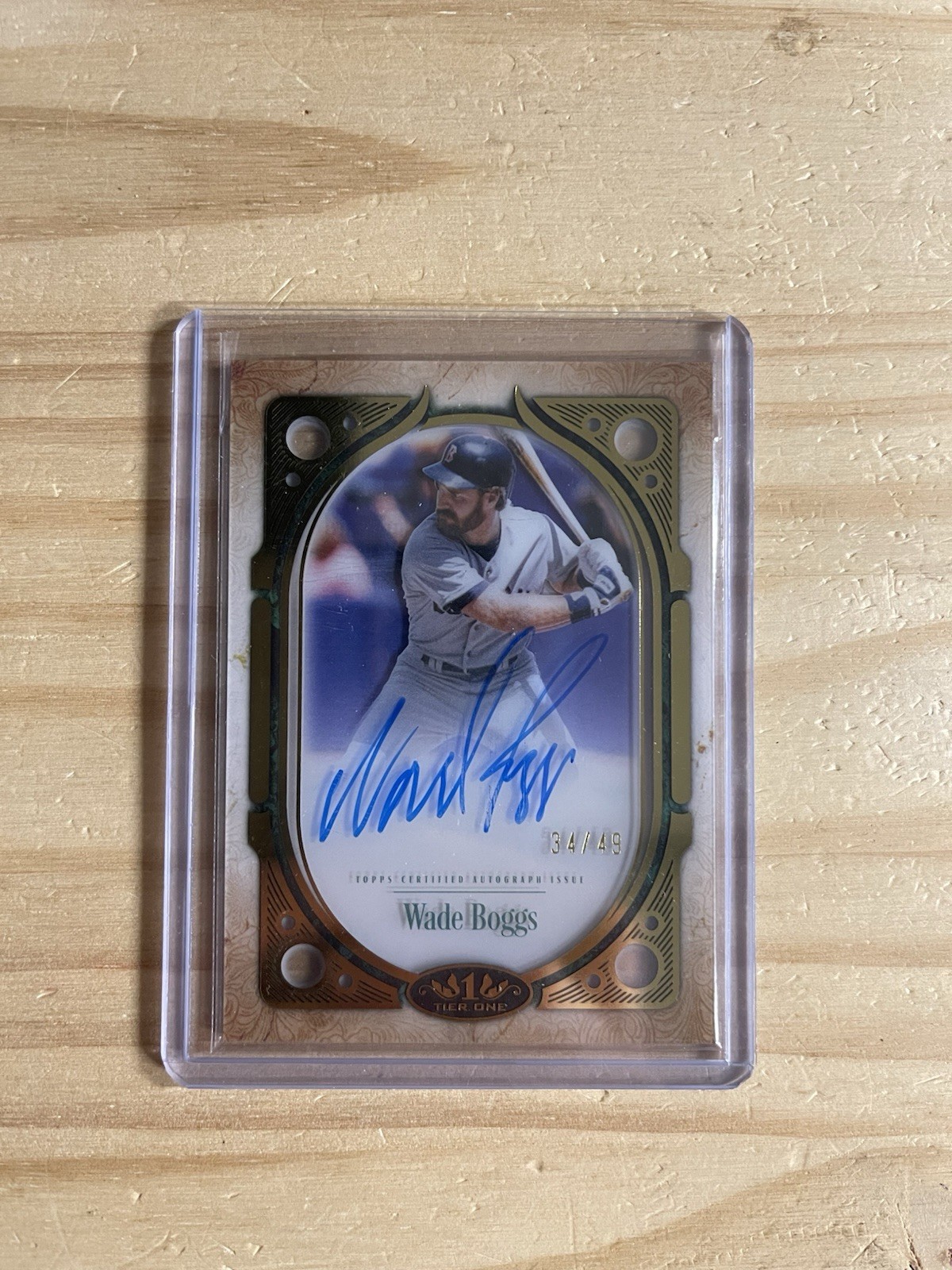 2026 Topps Tier One Wade Boggs Clearly Perfect Autographs Boston Red Sox /49