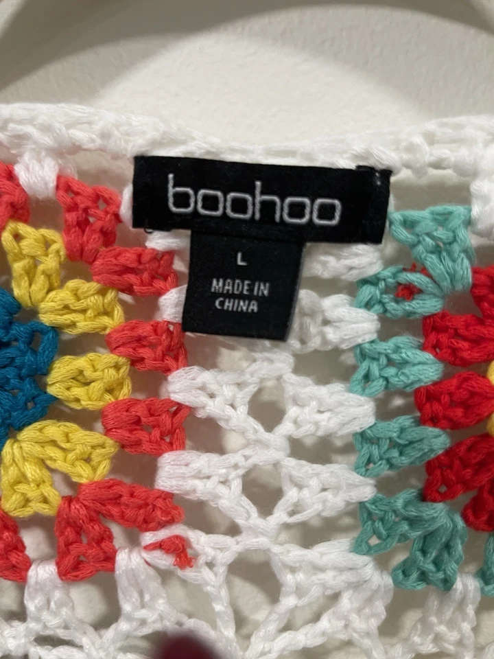Boo-Hoo, Crocheted Cardigan Cropped - Image 3 of 3
