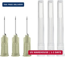 100 Pack 27Ga 1/2 Inch Sterile Disposable Injection Needle with Cap for Scientif