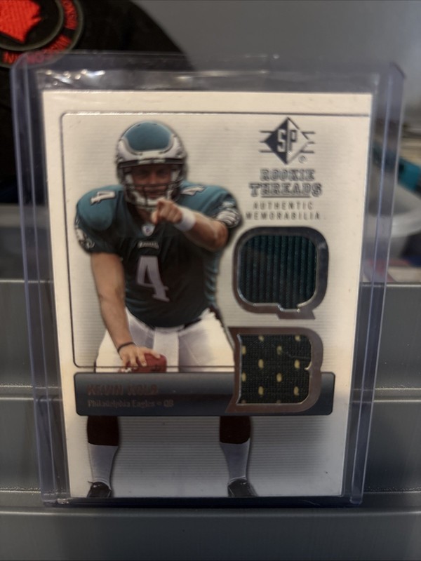 2007 SP Rookie Threads Kevin Kolb 3 Color Jersey Patch Card Eagles
