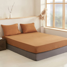 Simple Opulence Simpleopulence Linen Fitted Sheet 1 Piece - 14 Inch Deep Pocket