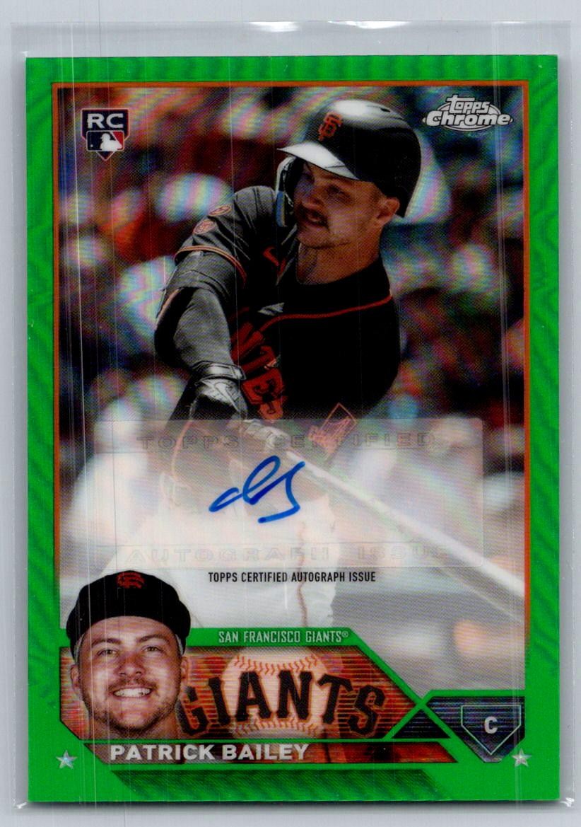 2023 Topps Chrome Update #AC-PB Patrick Bailey Autographs Green #/99