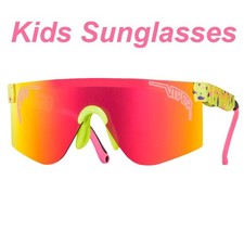 Kids Uv400 Sunglasses Outdoor Baseball Softball Sport Cycling Eyewear Boys Girls