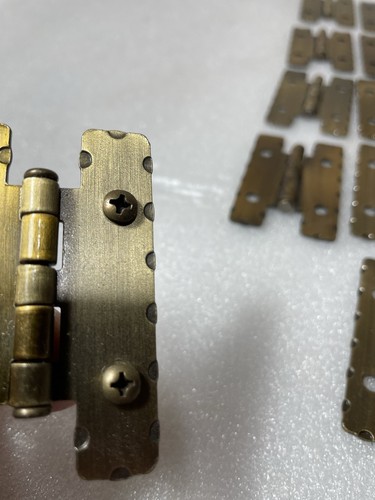 30- H hinges Toy Box Chest Hinges Antique English 2-1/2”x 1-5/8” Includes Screws - Picture 4 of 6