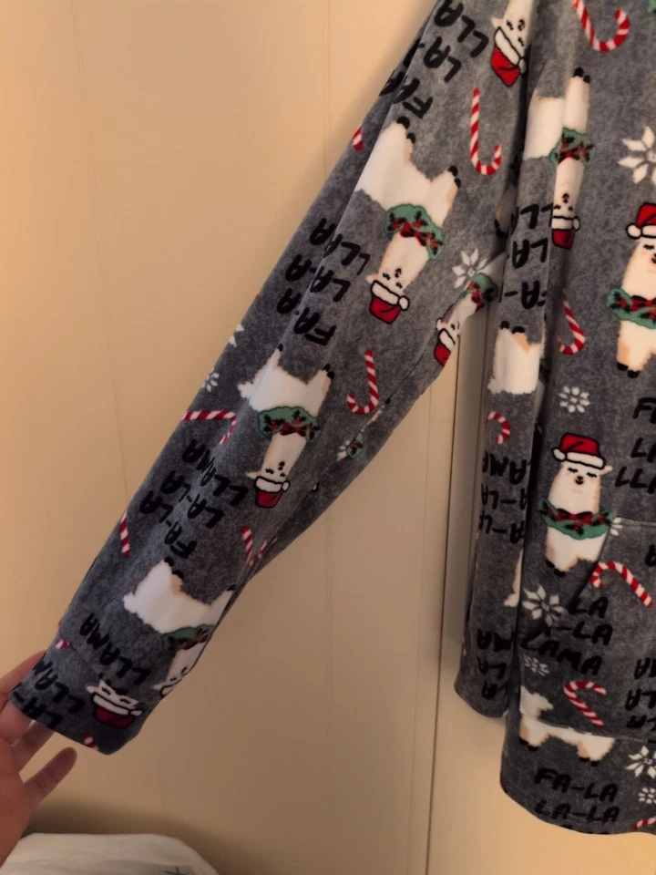 Sudadera con capucha No Boundaries Holiday Llama polar talla 3XL súper suave cómoda Foto 4 de 4
