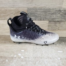 Under Armour Spotlight Lux Mc 2.0 Mens Shoe Sz 10 D Black White Gradient Cleats