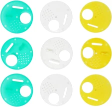 Honbay 12PCS Plastic Bee Nest Door Entrance Disc round Beehives Vent Bee Hive Nu