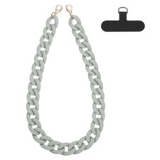 Phone Wrist Strap, 24" Acrylic Cellphone Chain with Tether Tab, Light Green