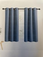 Nicetown Grommet Any Room Curtains 34  X 48  Blue