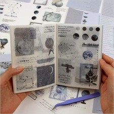 40 Sheets Vintage Washi Stickers Book for Adults, Scrapbook Ephemera with 180pcs