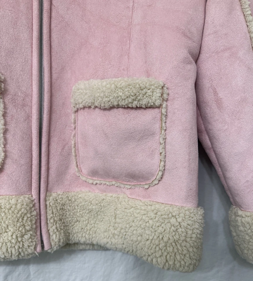 Abrigo Chaqueta Sherpa y Gamuza Sintética Rosa Cherokee para Niñas - Talla XL (14-16) EXCELENTE ESTADO Foto 3 de 4