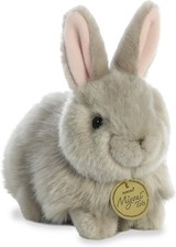 Aurora Miyoni Angora Bunny Bunny Plush Stuffed Animal- Gray 7.5 Inches