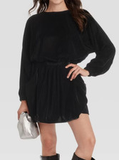 NEW Universal Thread Women's Long Sleeve Velvet Mini A-Line Dress Size XS