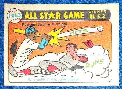 1981 FLEER R. G. LAUGHLIN 1963 ALL STAR GAME EARL BATTEY RED SOX Cap FREE SHIP!