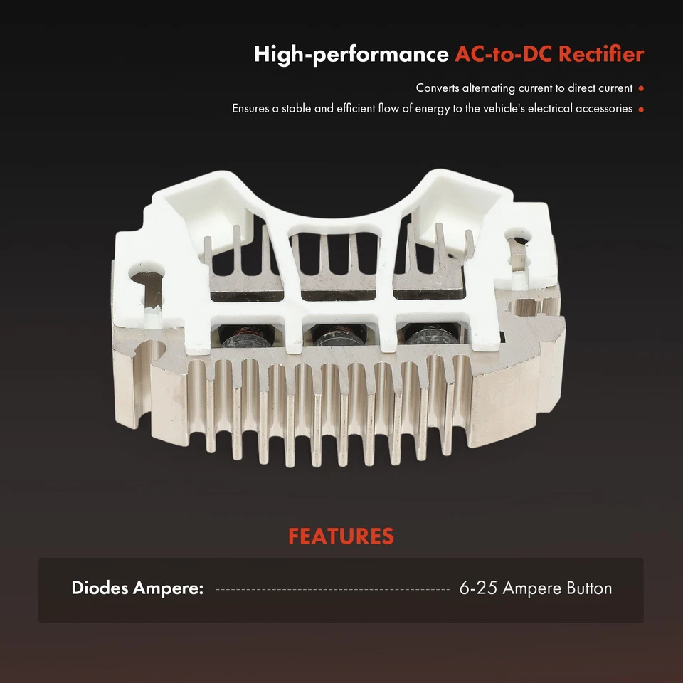 Diodo retificador alternador para Chevrolet Camaro Caprice C10 C20 C30 C50 Cavalier - Imagem 2 de 4