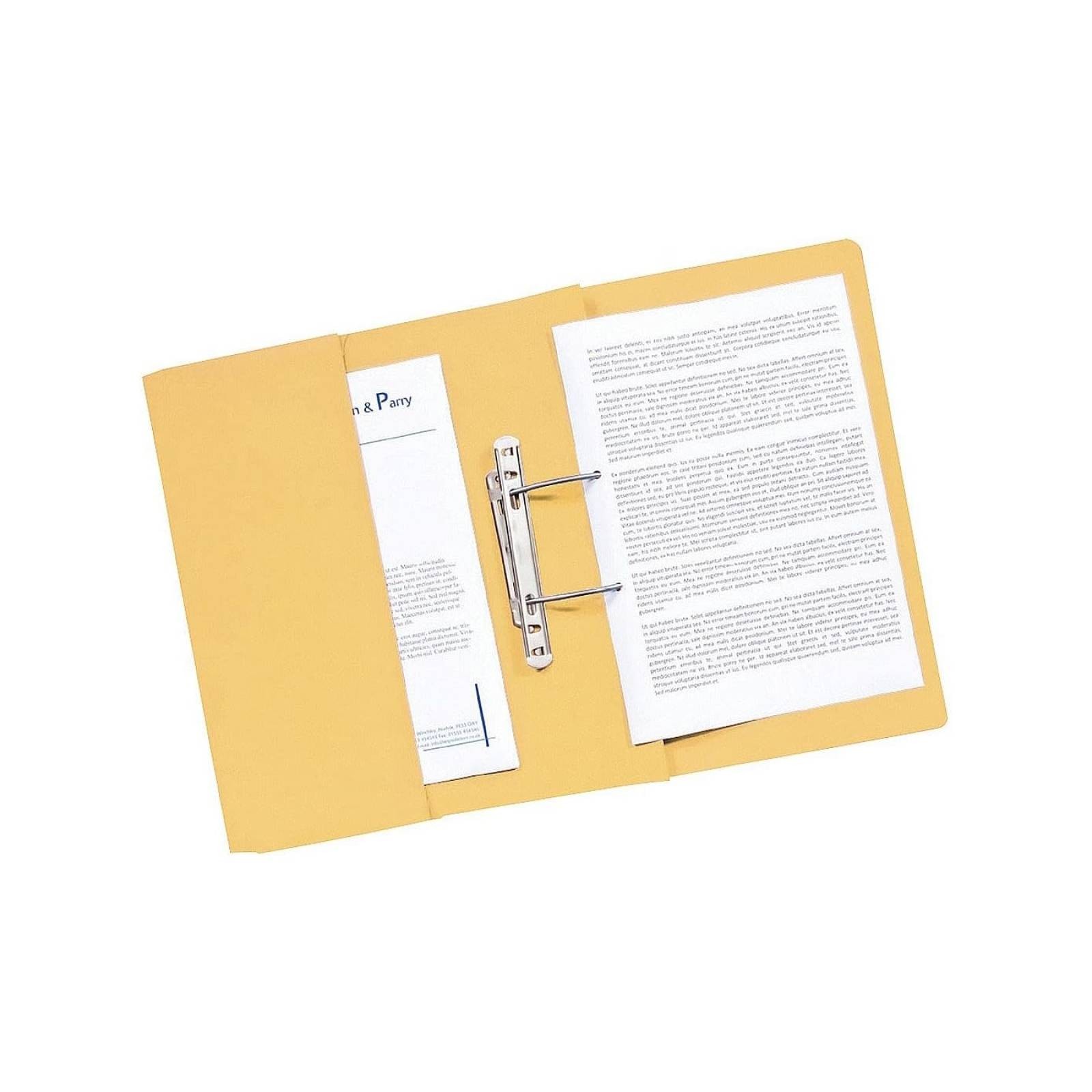Q-Connect Transfer Pocket File 38mm Capacity Foolscap Yellow (Pack 25) - Image 2