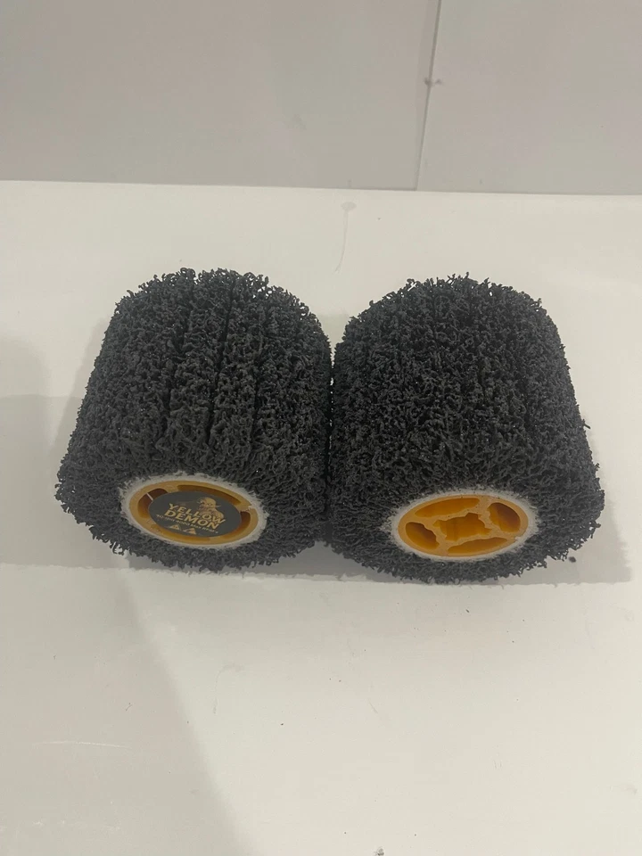 Herramienta de acondicionamiento de superficies de rueda de alambre abrasivo de dibujo de 4,5 x 4" 2Pk tambor de grano 40 Foto 2 de 4