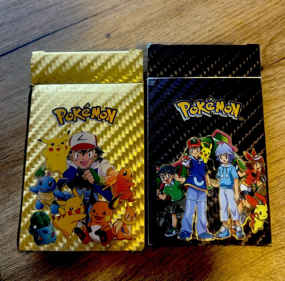 Pokémon Deck Box Set 3x Pikachu & Ash Vintage Style Kartenbox Aufbewahrung TCG - Bild 2 von 3