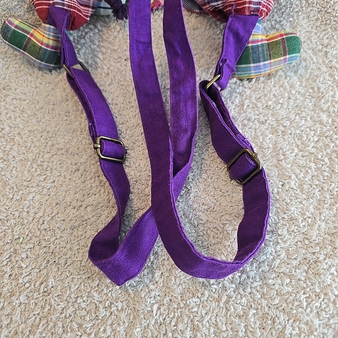 Owl Patchwork Mini Fabric Backpack Boho Colorful … - image 8