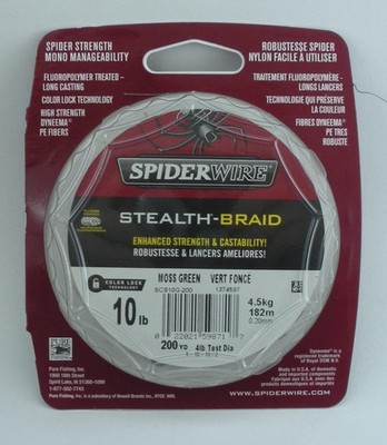 PureFishing 1374597 SCS10G-200 Spiderwire Stealth Geflochtene Schnur 200 Yd 10Lb