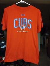 Chicago Cubs Shirt Adult Medium Red  Under Armour MLB Baseball Mens