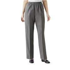 Alfred Dunner Classics Gray Elastic Waist Pull On Pants Trousers Sz 10 Short NEW