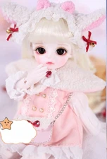 Fallen Angels Pink Cape Set Lamb Miyo 1/6 BJD DIY Doll Figure Collectible