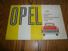 1958 Opel Large Sales Brochure - Europe's Most Distinguished Economy Car Vintage
