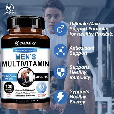 Multivitamin Für Männer - MultiMineral, Sägepalme, Lycopin - Prostatagesundheit - Bild 1 von 4
