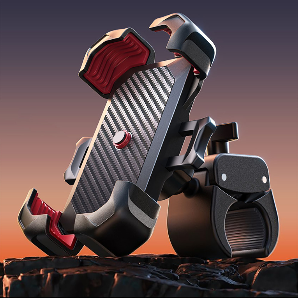 Motorcycle Phone Mount 1s Auto Lock 100mph Military Anti-Shake Bike Phone Holder