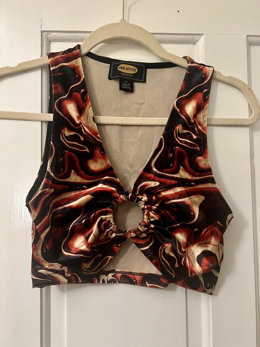 Urban Outfitters Velvet Crop Top Size ‘Small’ Unique One Off New No  Tags