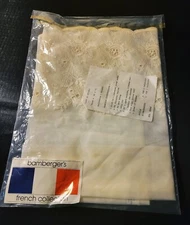 VTG-BAMBERGER'S FRENCH COLLECTION TABLE RUNNER-EMBROIDERED VOILE MADE IN FRANCE