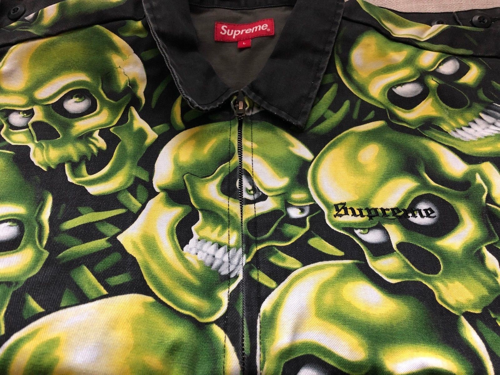 supreme skull pile work jacket