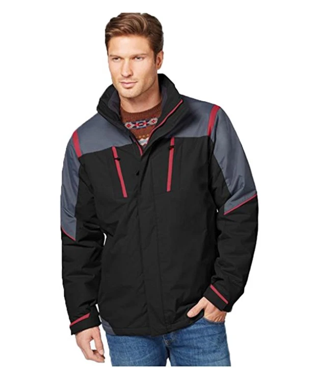 $225 Weatherproof Men's, Mid-weight Hydro-tech Jacket, Black, XL