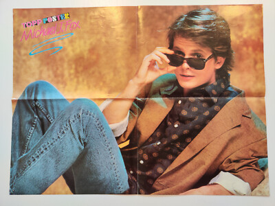 SAMANTHA FOX / MICHAEL J. FOX big A2 poster TOPP POSTER magazine