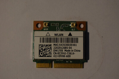 Dell DW1705 Intel Qualcomm Atheros QCWB335 WLAN WiFi Wireless Mini C3Y4J 0C3Y4J