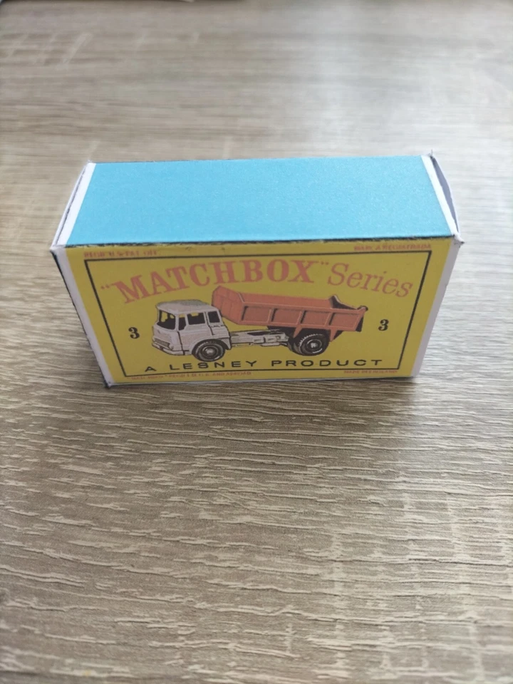 Matchbox Regular Wheels No3 Bedford Tipper Truck  - Replica / Copy Box only - Image 2 of 3