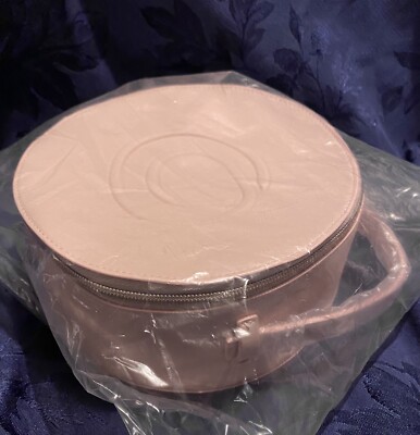 New Pink Monat Skincare Round Handle Travel Bag Makeup Cosmetics Case