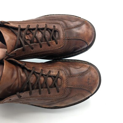 Ecco Neoflexor Casual Leather Golf Shoes Lace Up Oxfords Mens 9.5 Brown Leather Ecco Mens Neoflexor Oxford Shoe Cognac Lace Up Low Top  main image 4