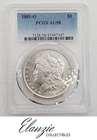 1881-O $1 Morgan Silver Dollar PCGS AU 58, Beautiful Luster, NEW SLAB